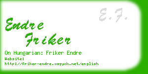 endre friker business card